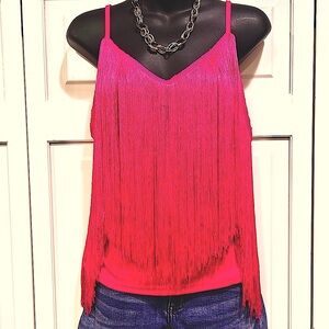 Pink Fringe Top Women’s Size XL